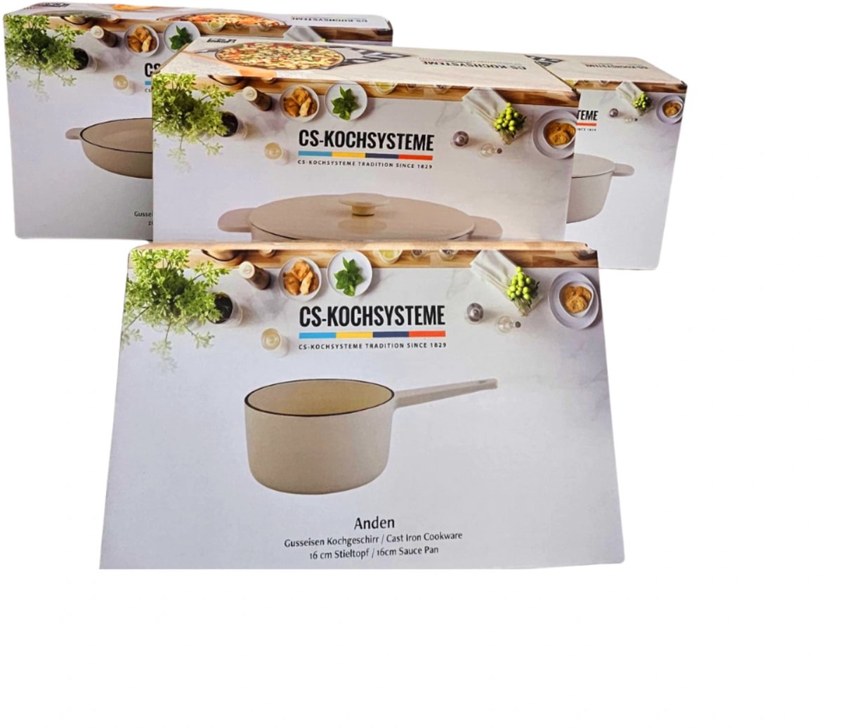 Чугунен комплект съдове, Anden CS Solingen, 6 части, емайл