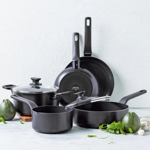 Комплект съдове за готвене  Green Pan Essence 9 части Керамично покритие с диамантени кристали Thermolon