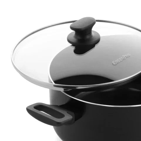 Комплект съдове за готвене  Green Pan Essence 9 части Керамично покритие с диамантени кристали Thermolon