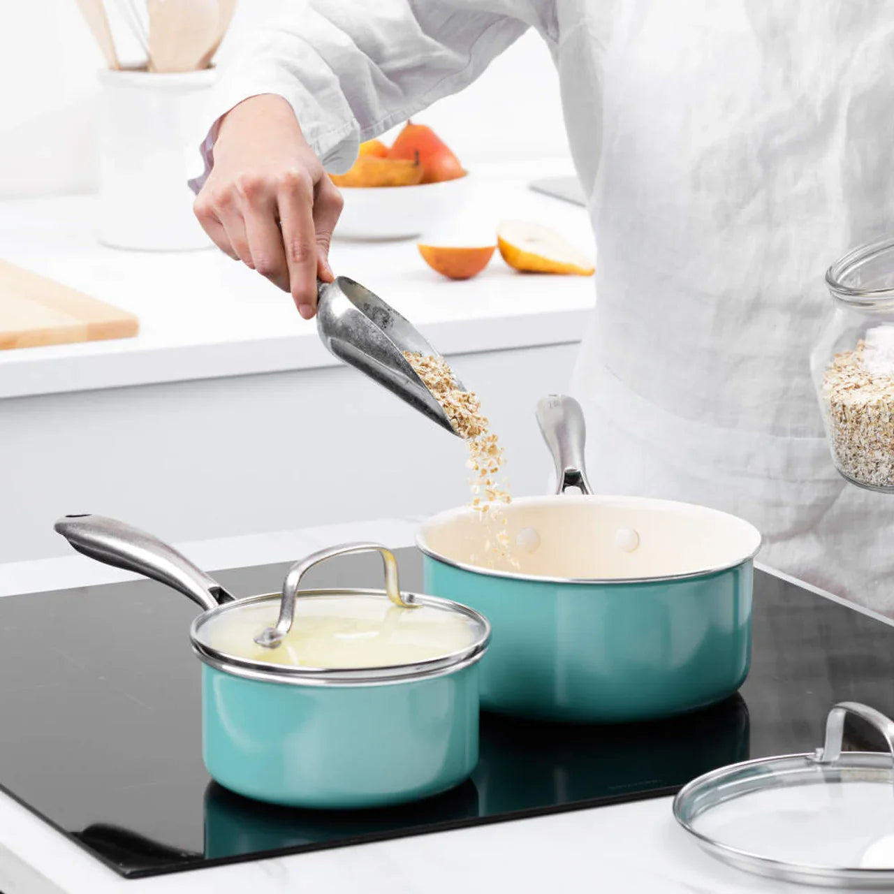 Комплект 2 бр. касерола Green Pan Life Artisan, Индукция, покритие с диамантени кристали Thermolon