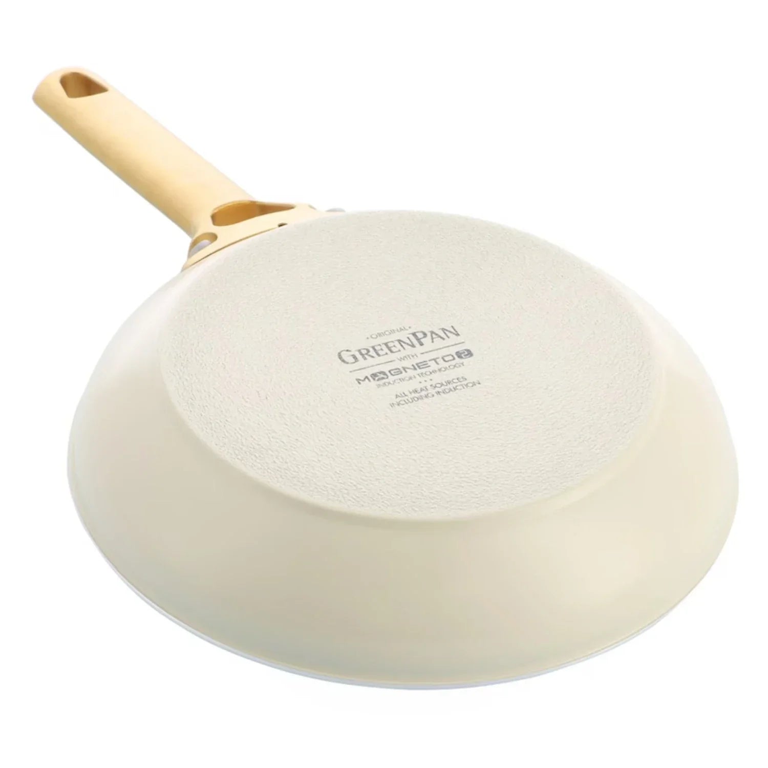 Комплект съдове за готвене Greenpan Padova Cream White  10 части , Керамично незалепващо покритие с диамантени кристали Thermolon