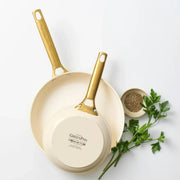 Комплект 2 броя тигани D 20 cm D 26 cm Green Pan Padova Oxford White, Керамично покритие с диамантени кристали Thermolon