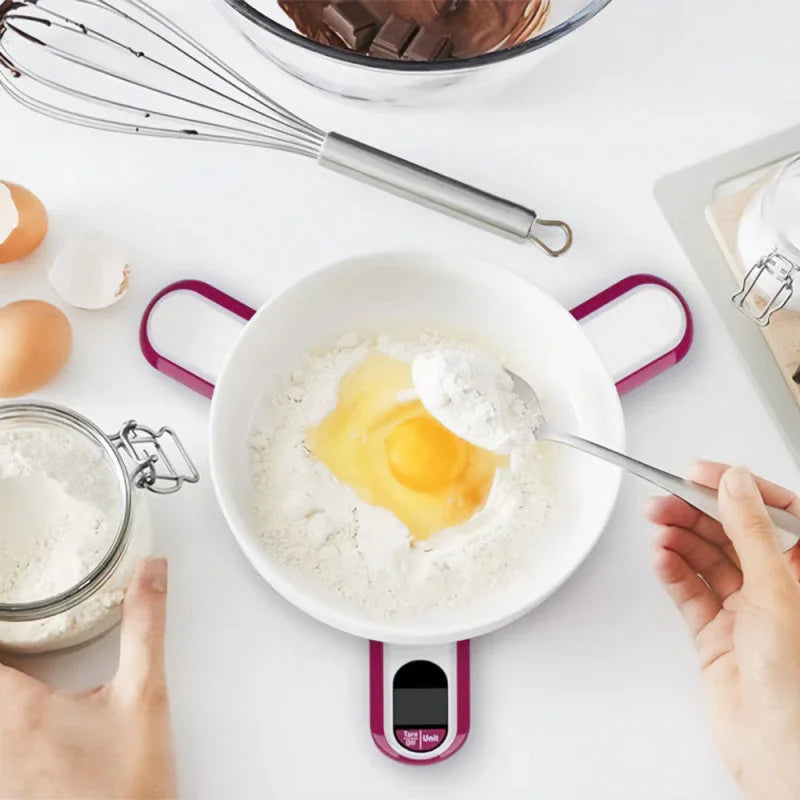 Кухненска везна Moulinex Ingenio , Сгъваема, 5kg, Функция Тара, Функция течности, Автоматично изключване, цвят розов