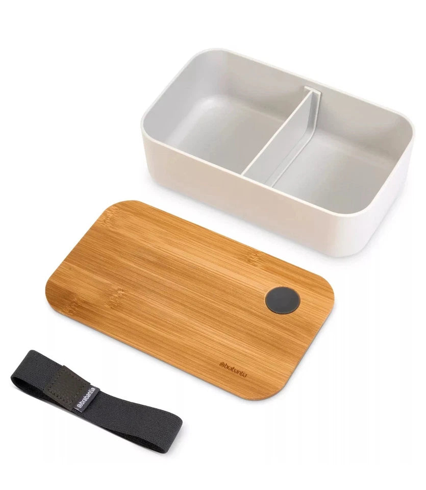 Кутия за сандвичи Brabantia  1000 ml фазерни влакна на бобови култури  бамбуков капак