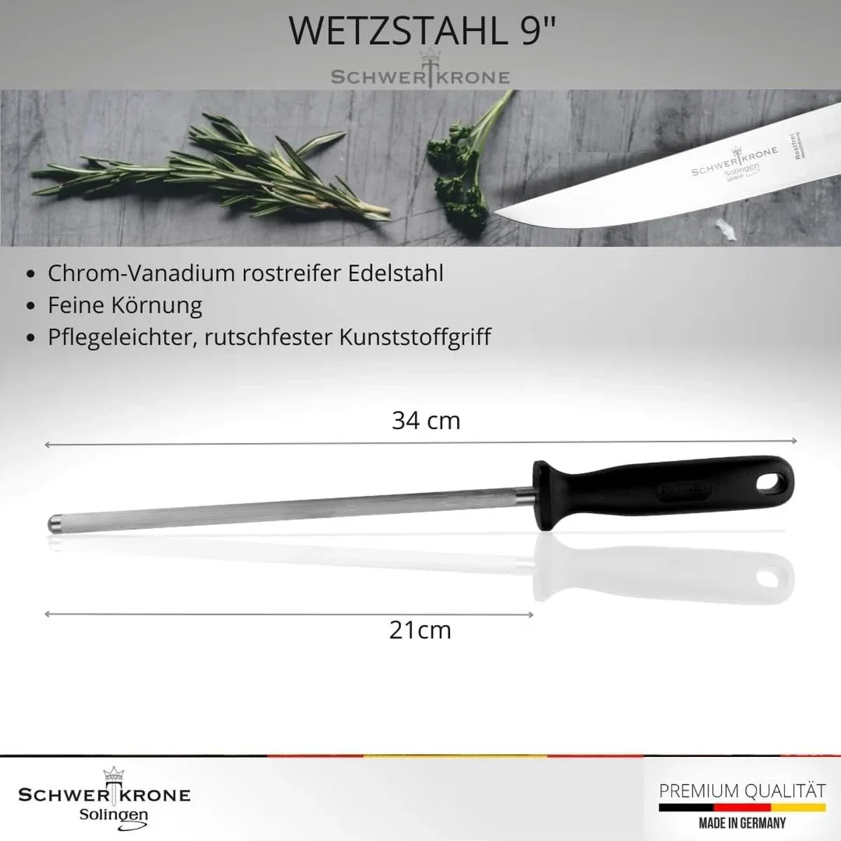 Точило масат Schwertkrone Solingen за заточване на ножове L 34 cm