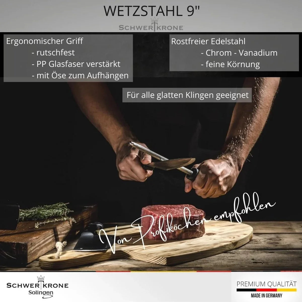 Точило масат Schwertkrone Solingen за заточване на ножове L 34 cm