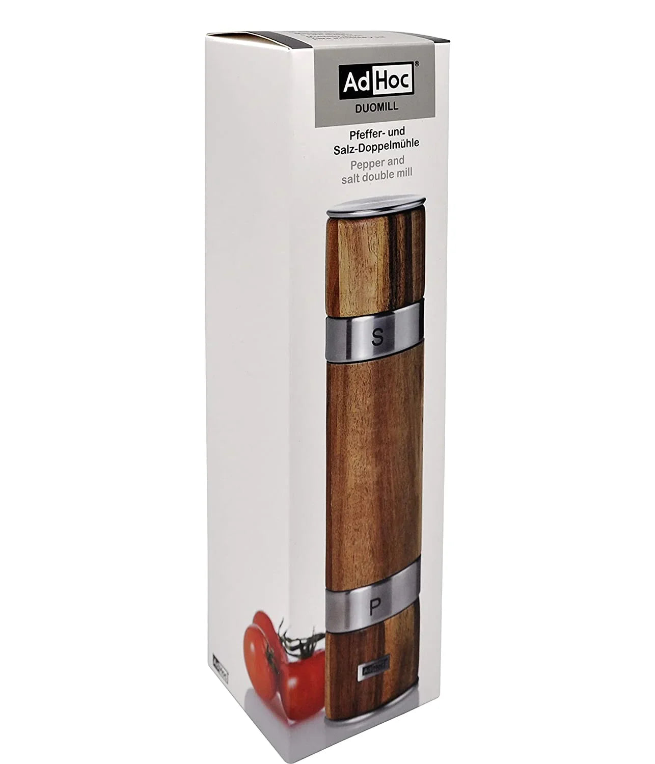 Мелница двойна за сол и пипер 2 в 1 MP 90 Adhoc акация H 21 cm