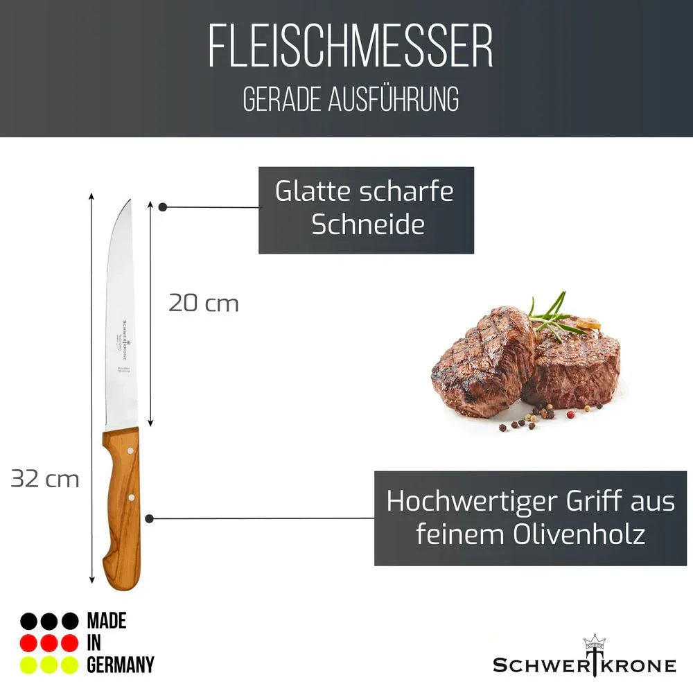 Нож за филетиране Schwertkrone Solingen с дръжка от маслиново дърво