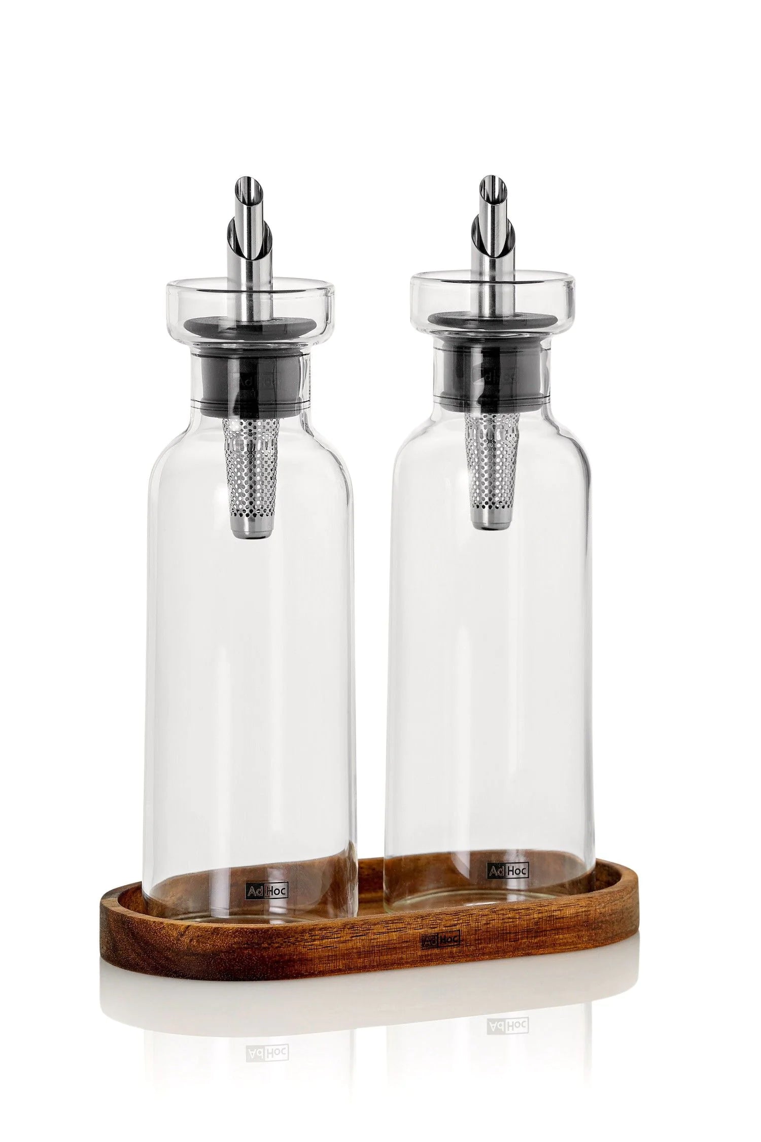 Комплект оливерници AdHoc BZ81  за олио или оцет AromaPour от стъкло с поставка, 300 мл