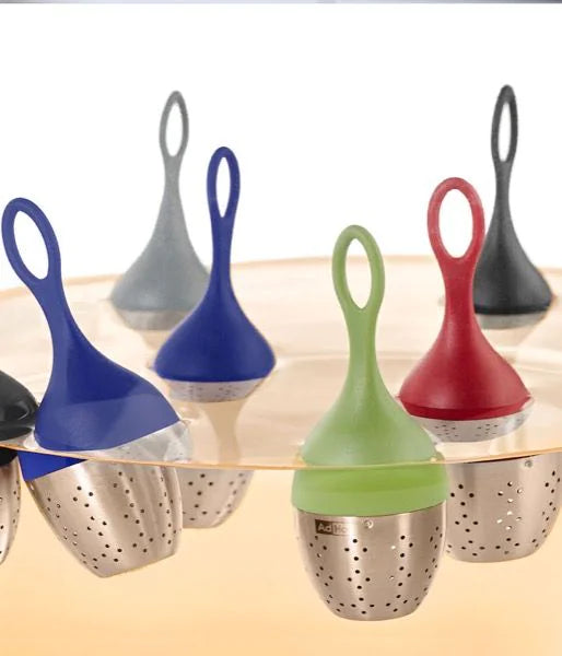 Плаващ инфузер за чай със стойка Flotea  Adhoc Германия, червен цвят