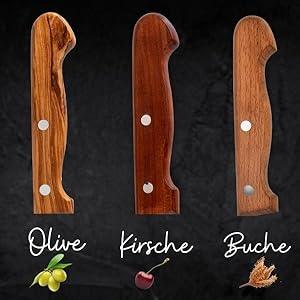 Нож Santoku Schwertkrone Solingen дръжка череша масив