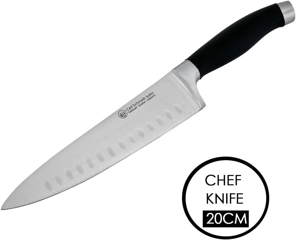 Комплект ножове на стойка серия Shikoku, точило за ножове Tromso Red и ножица Marl 23 cm CS Solingen