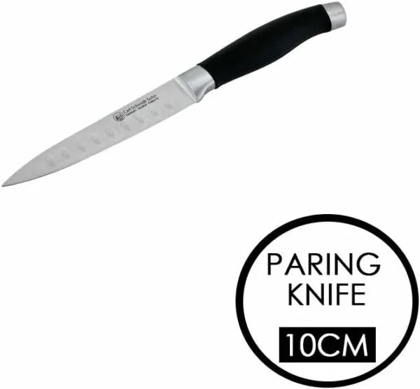 Комплект ножове на стойка серия Shikoku, точило за ножове Tromso Red и ножица Marl 23 cm CS Solingen