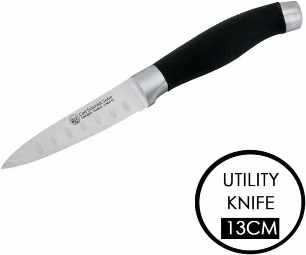 Комплект ножове на стойка серия Shikoku, точило за ножове Tromso Red и ножица Marl 23 cm CS Solingen