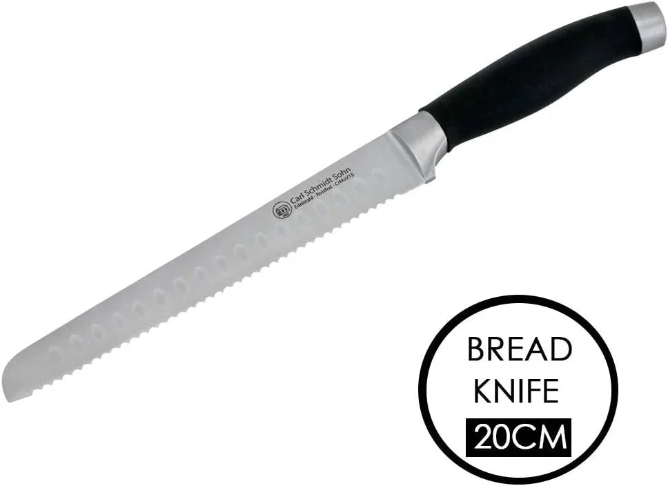 Комплект ножове на стойка серия Shikoku, точило за ножове Tromso Red и ножица Marl 23 cm CS Solingen