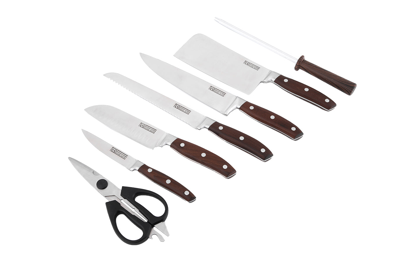 Комплект ножове Soltau II на дървена стойка на CS Solingen