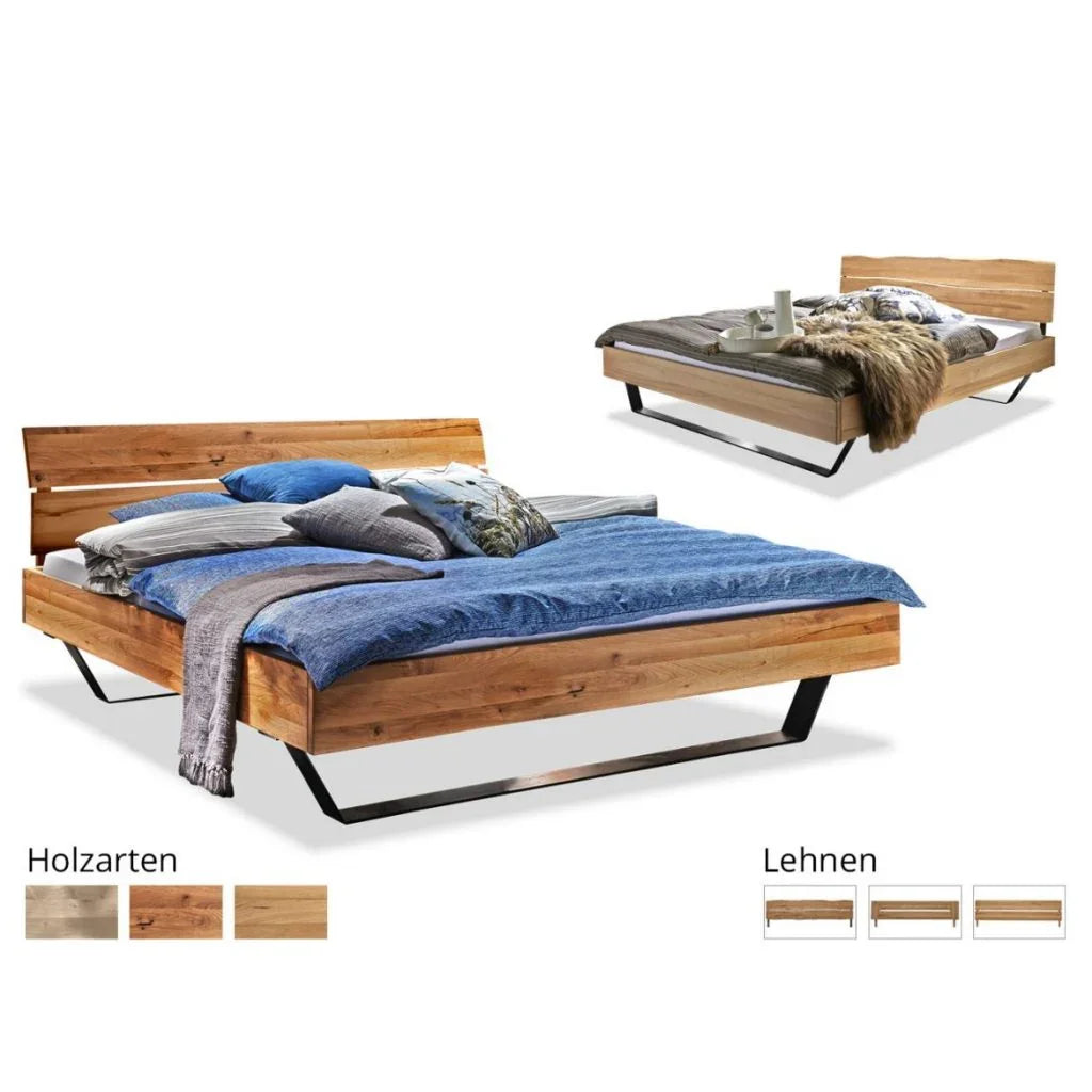 Спалня Modern Sleep  масив дъб,метални крака, тапицирана табла