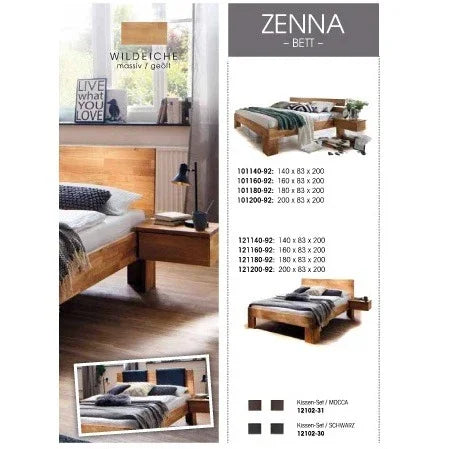 Спалня  с чекмеджета Zenna от масив дъб