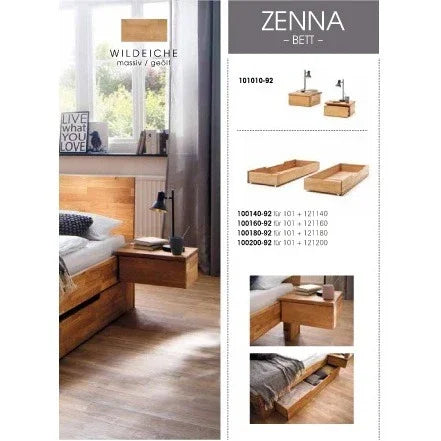 Спалня  с чекмеджета Zenna от масив дъб