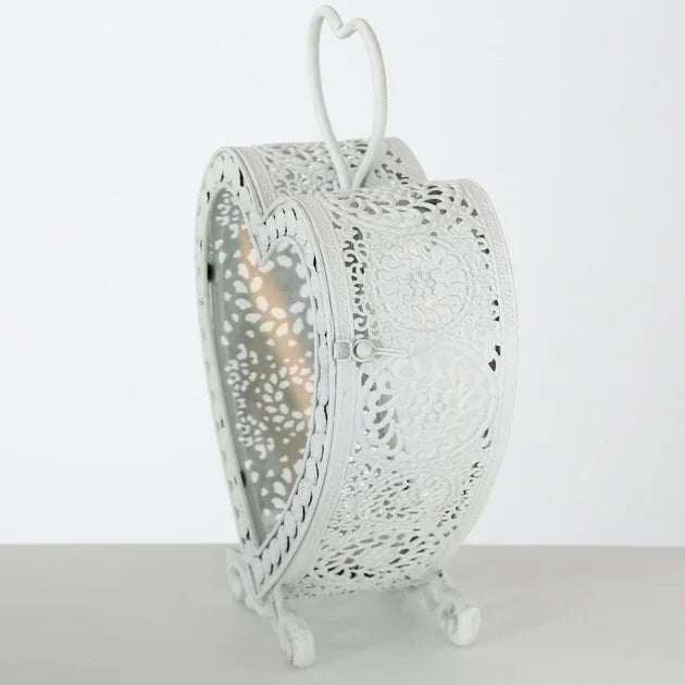 Свещник Desiree H 35 cm,метал,бял