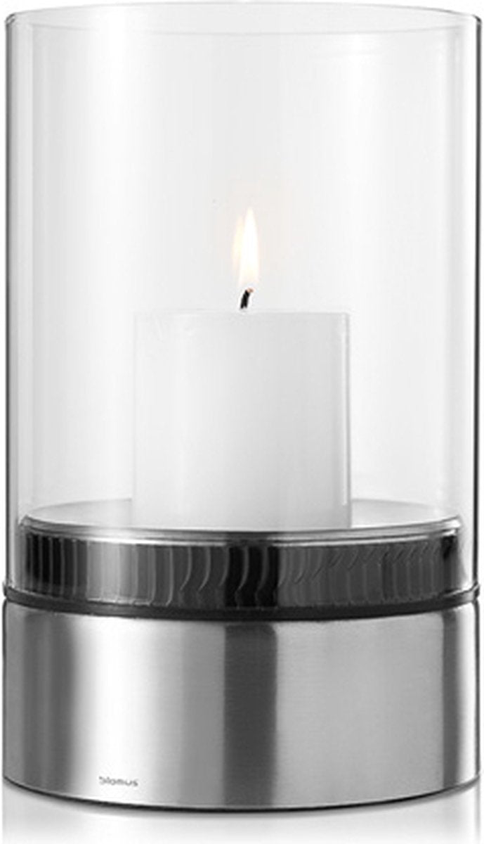 Свещник Amilio Blomus 23,5x15,5 cm стъкло и неръждаема стомана
