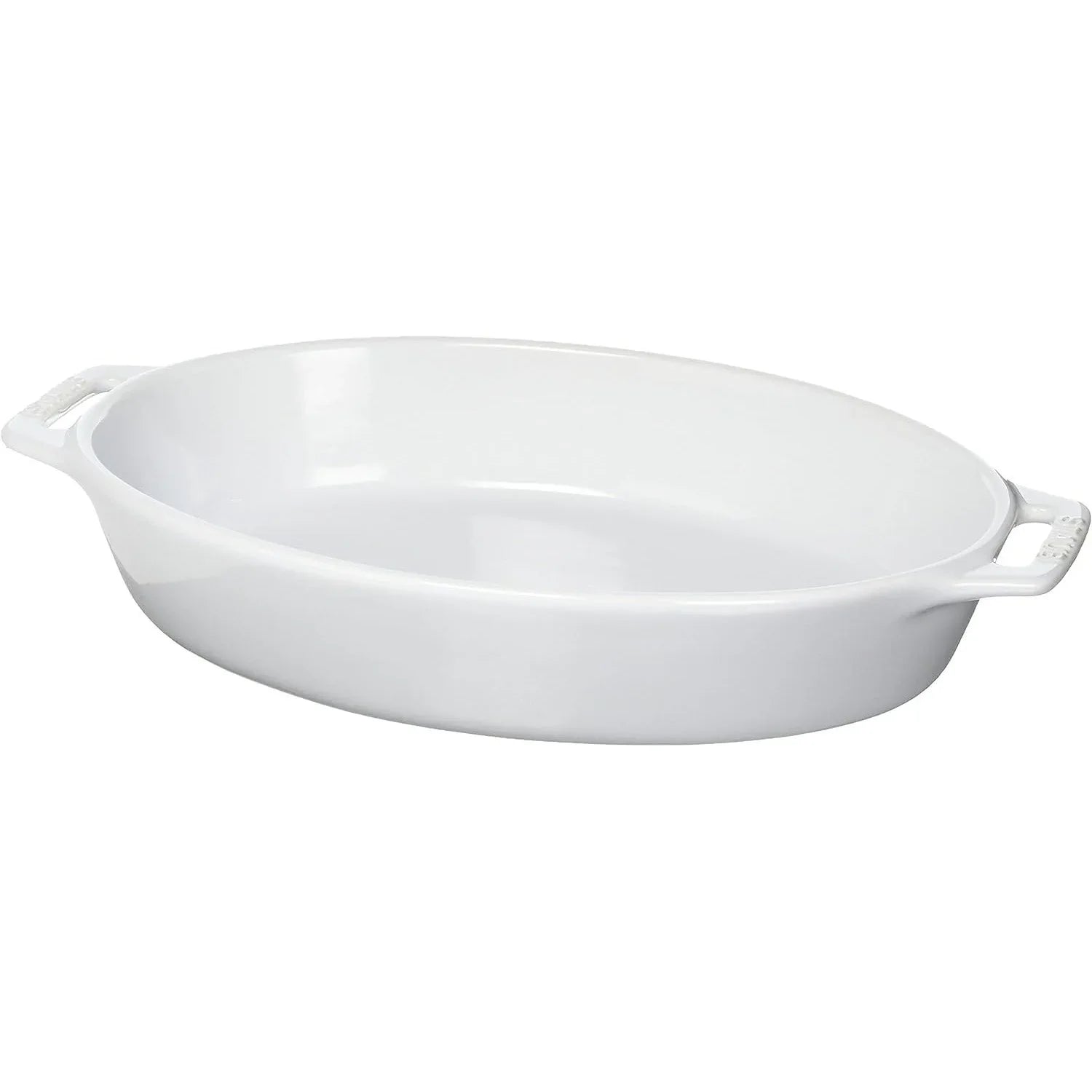 Тава за печене овална  Staub 29,5х21,5 см порцелан бежев 1,6 L