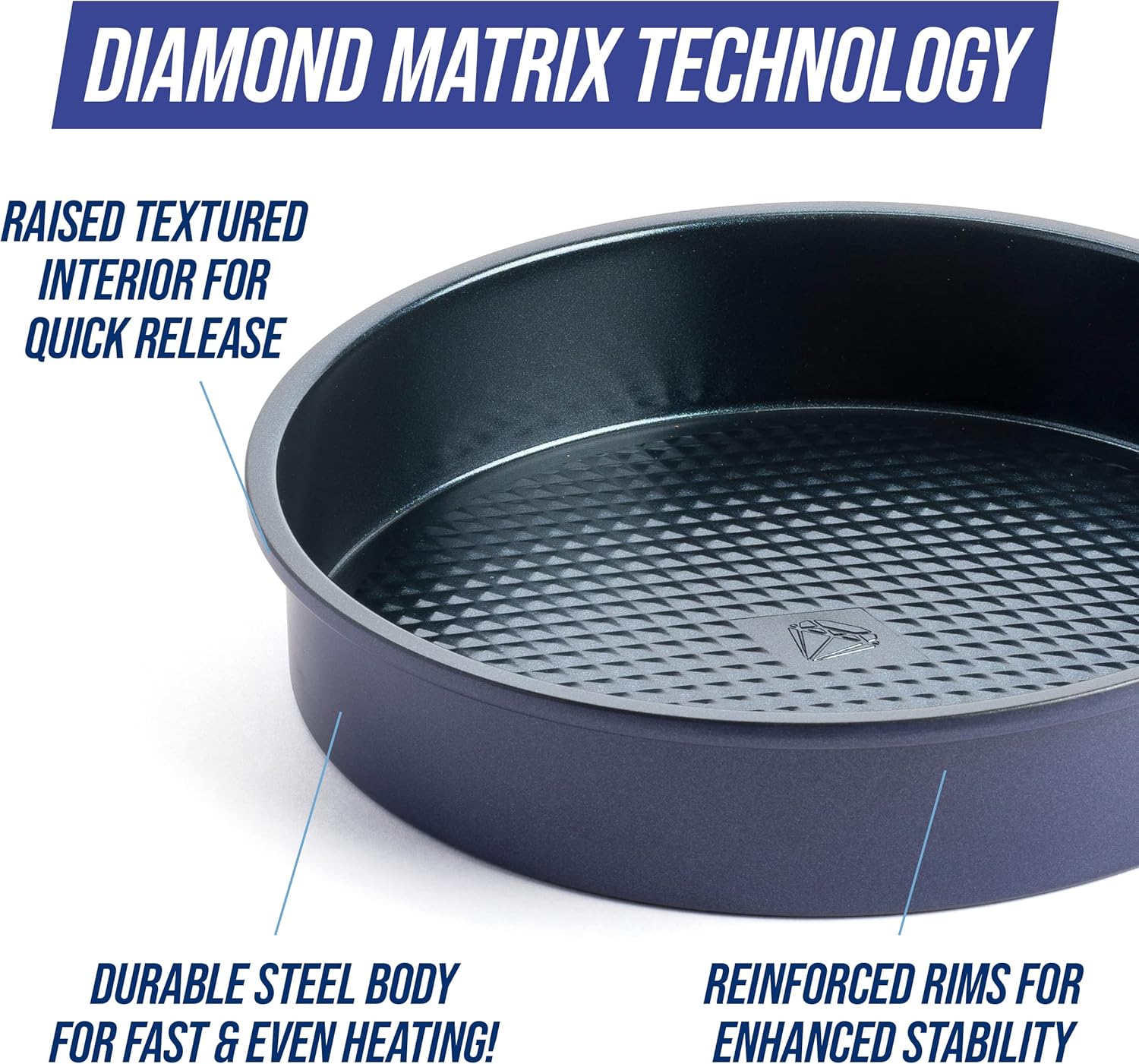 Форма за торта,кекс  с керамично покритие Blue Diamond Green Pan  24 см