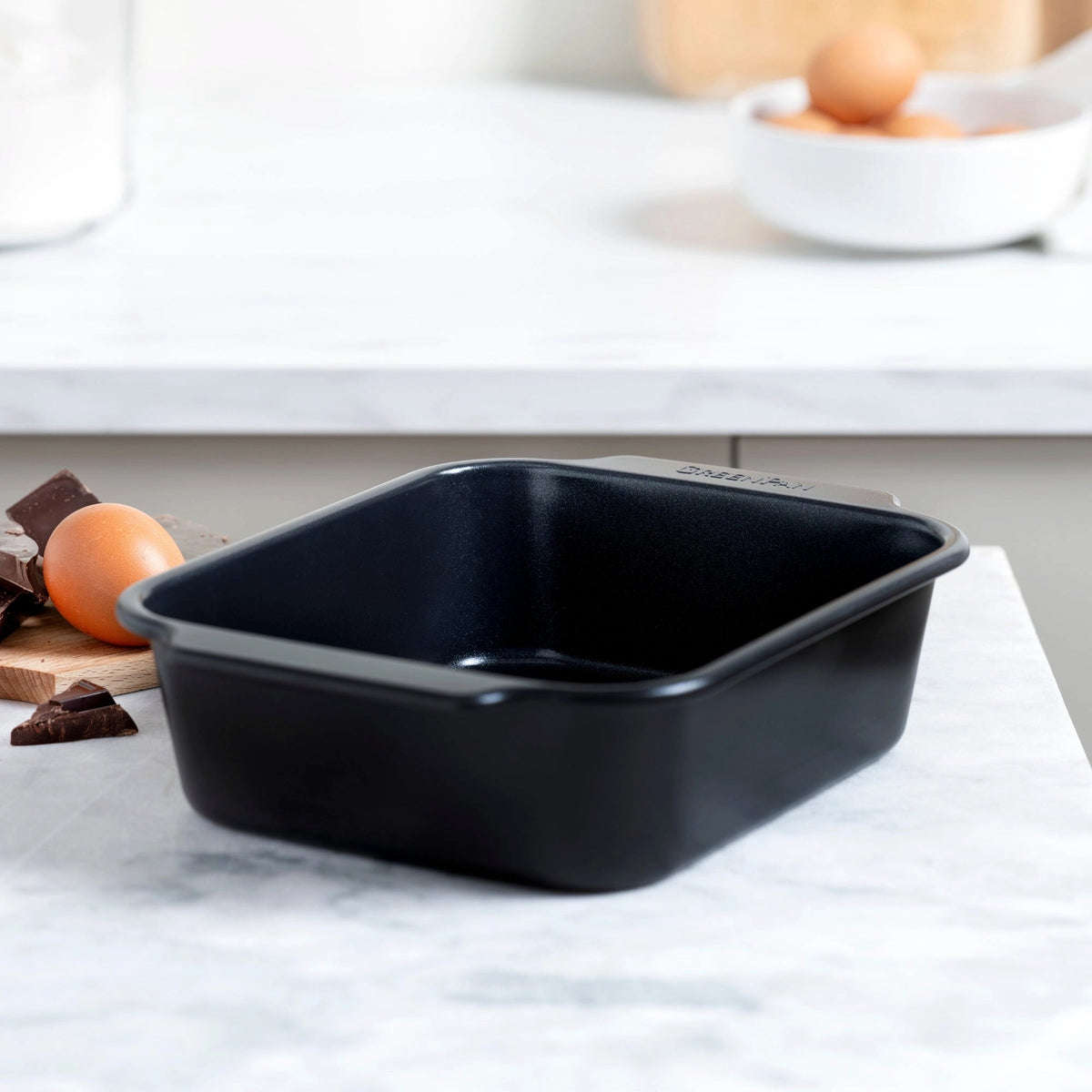 Тава за печене Bistro Green Pan 22,5x18,5 cm незалепващо покритие с диамантени кристали Thermolon