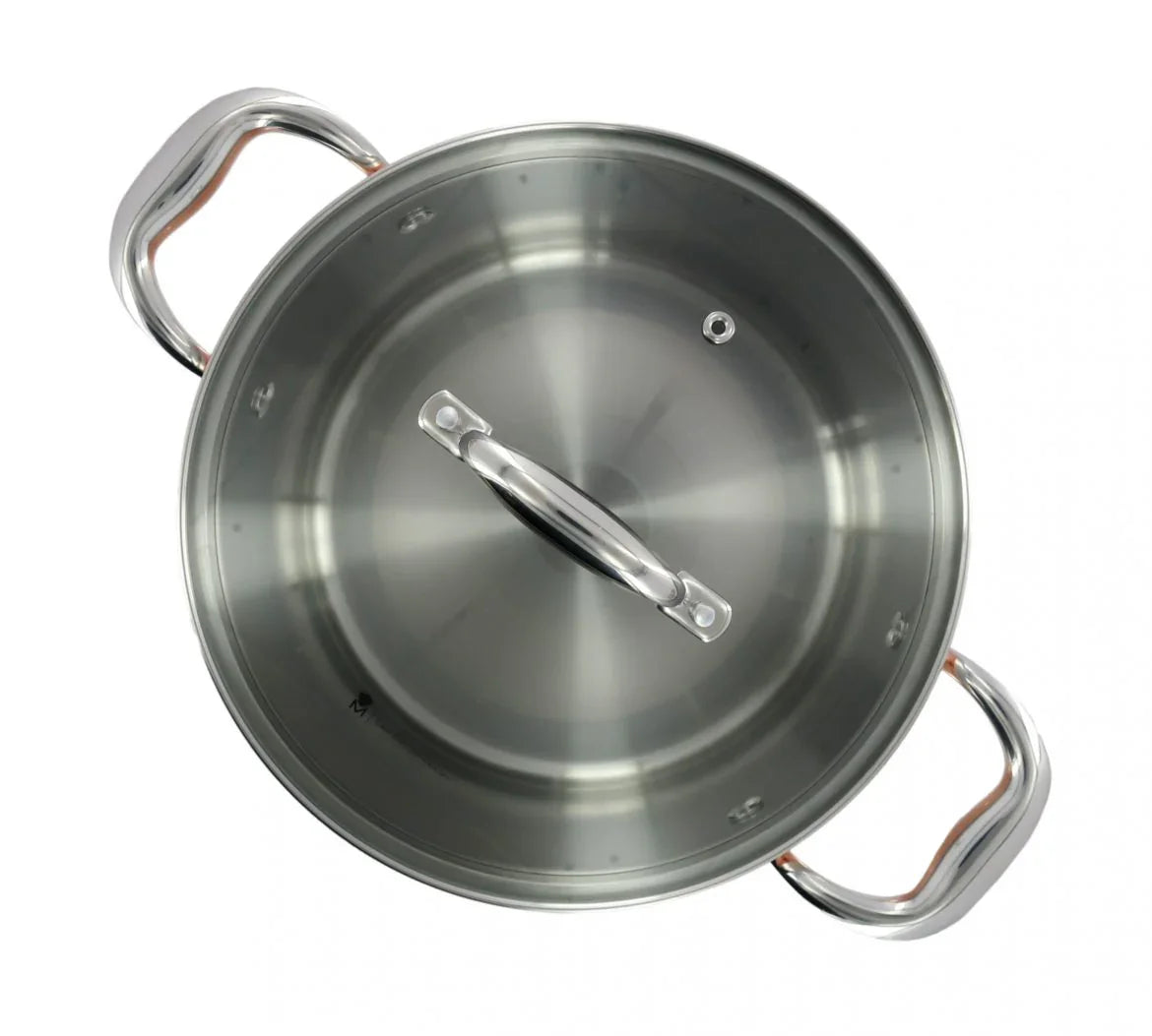 Тенджера Masterpro D 24 x 12 cm, 5,2 литра, Външен меден слой