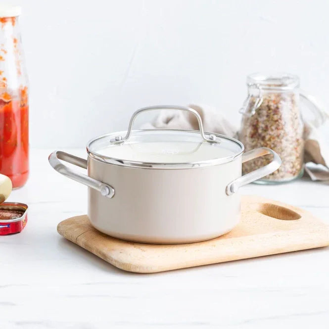 Тенджера стъклен  капак Green Chef Nordics D 20 cm 3,1 L Керамично покритие с диамантени кристали Thermolon
