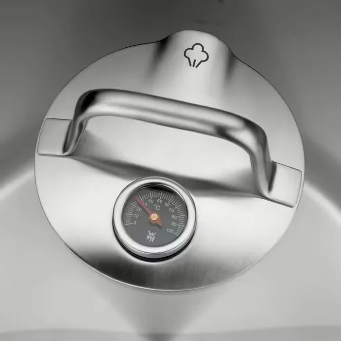 Тенджера стъклен капак D 24 cm Термометър 8.8 L  CrNi 18/10 Индукция