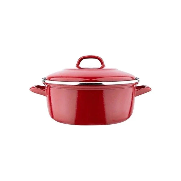 Тенджера с капак BK Dutch Oven Indigo, емайл GlazeGuard D 20 см, 22см и 24см червен цвят