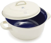 Тенджера с капак BK Dutch Oven Indigo, емайл GlazeGuard D 20 см, 22см и 24см  цвят кремав