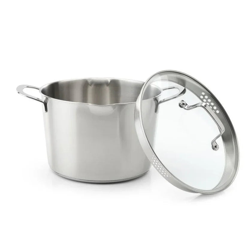 Тенджера със стъклен капак Guzzini D 24 см, неръждаема CrNi 18/10 стомана  4 L