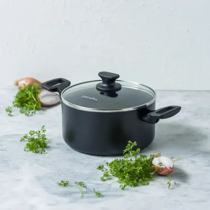 Тенджера стъклен капак  Green Pan Essence D 24 cm 4,9 L Керамично покритие с диамантени кристали Thermolon