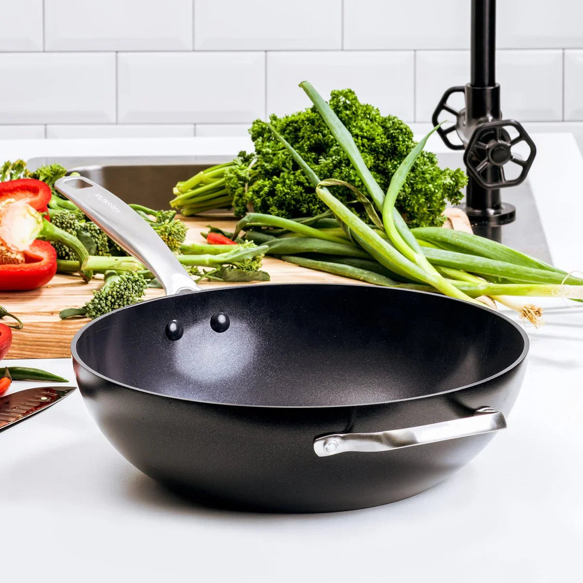 Тиган дълбок без капак Green Pan Copenhagen D 30 cm керамично покритие с диамантени кристали Thermolon