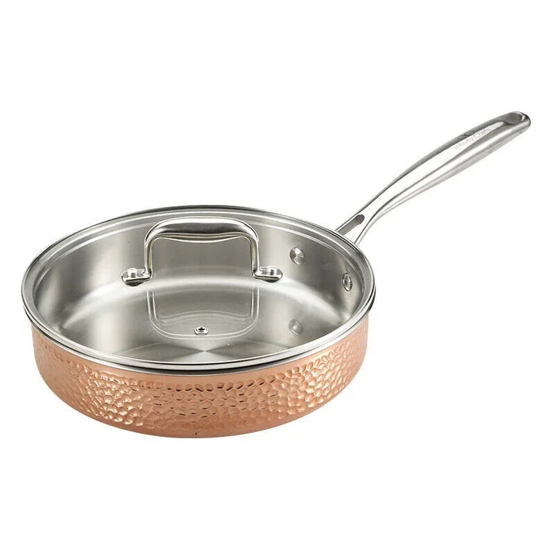 Тиган Infinity Chefs, D 24 cm, меден слой,стъклен капак