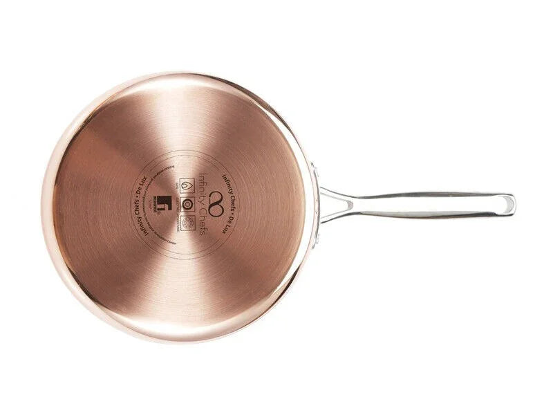 Тиган Infinity Chefs, D 24 cm, меден слой,стъклен капак
