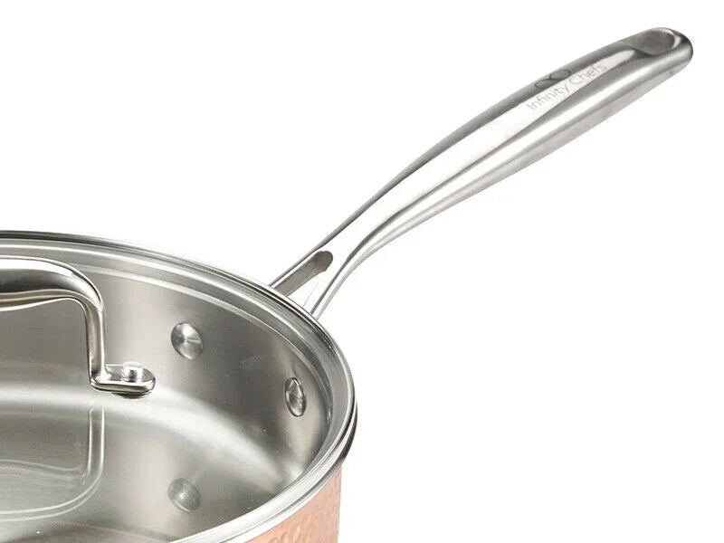 Тиган Infinity Chefs, D 24 cm, меден слой,стъклен капак