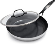 Тиган с капак GreenPan Venice Pro Noir D 30 cm  4,7 L, керамично покритие Thermolon с диамантени кристали