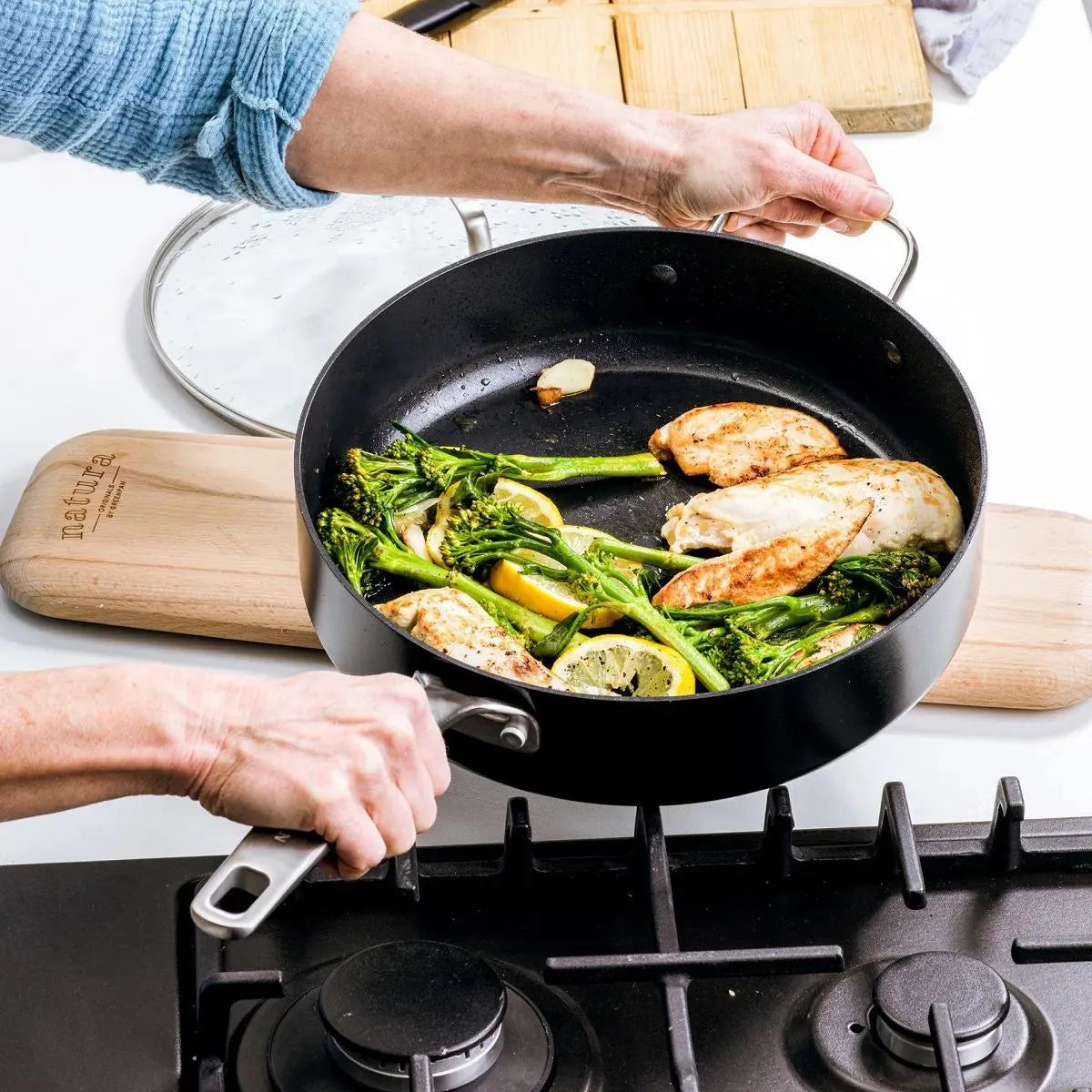 Тиган с капак Copenhagen Green Pan D 28 cm 4,3 L незалепващо покритие с диамантени кристали Thermolon