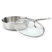 Тиган със стъклен капак Guzzini D 24 cm неръждаема CrNi 18/10 стомана, вместимост 2,5 литра