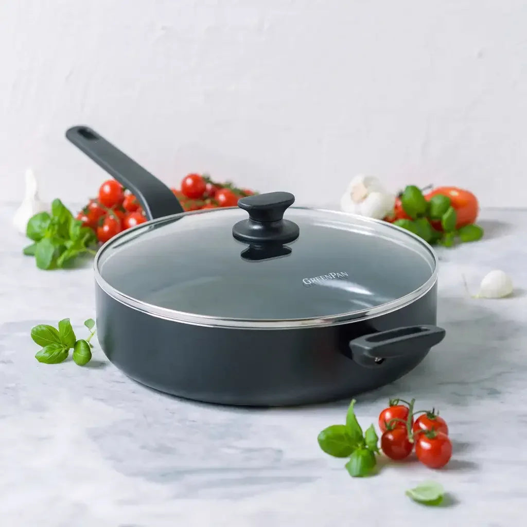 Дълбок тиган Green Pan с безвредно керамично покритие с диамантени кристали, 24 и 28 см