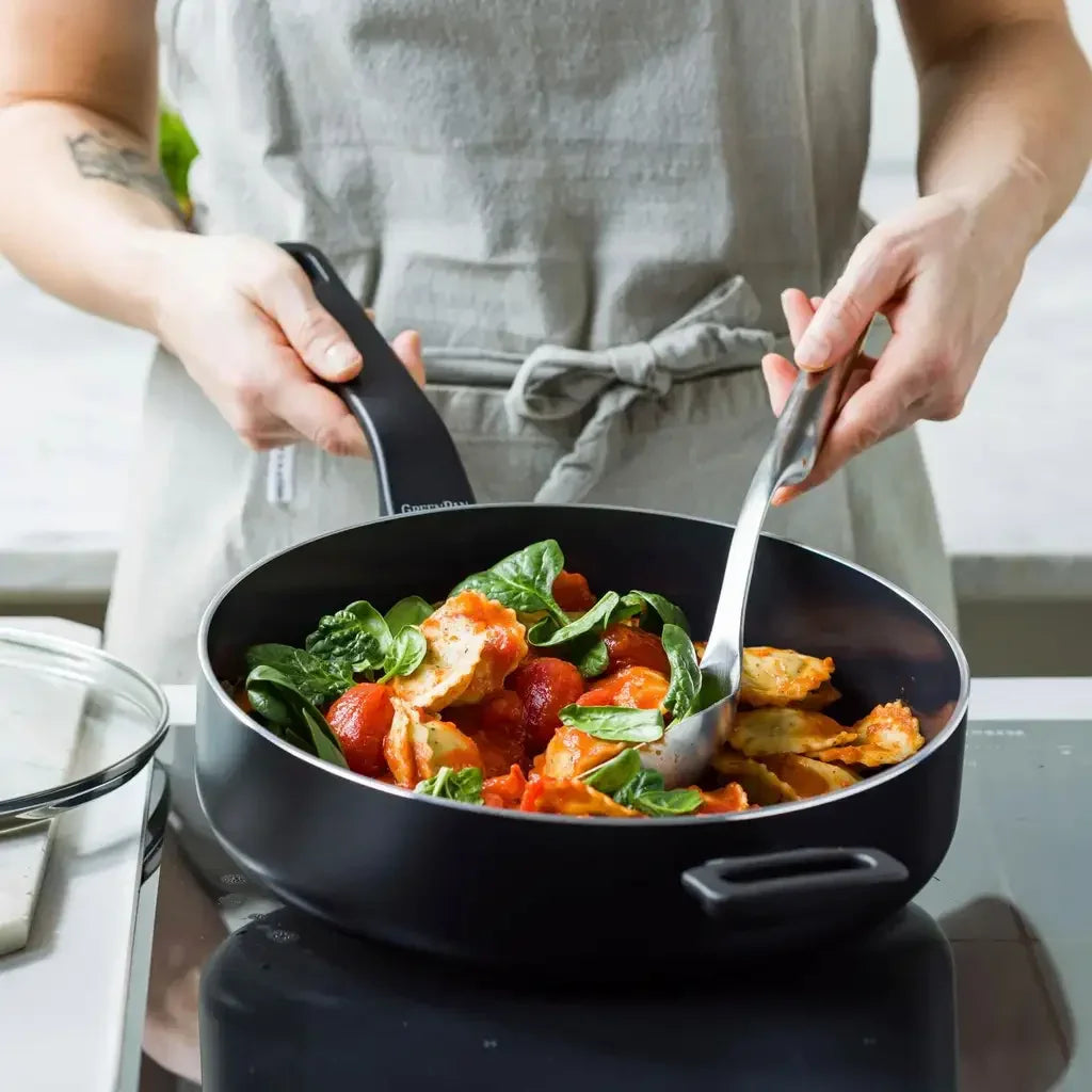 Дълбок тиган Green Pan с безвредно керамично покритие с диамантени кристали, 24 и 28 см