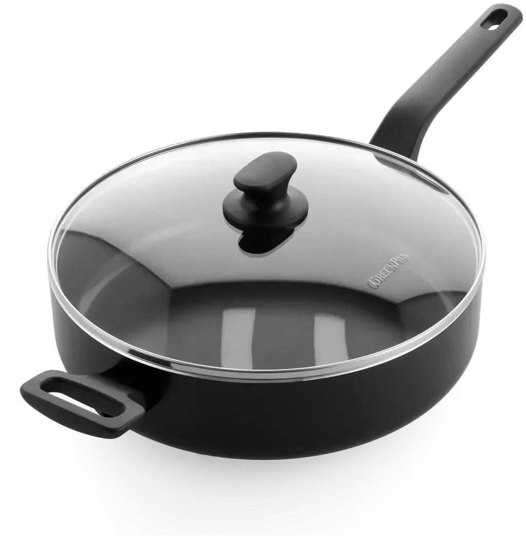 Дълбок тиган Green Pan с безвредно керамично покритие с диамантени кристали, 24 и 28 см