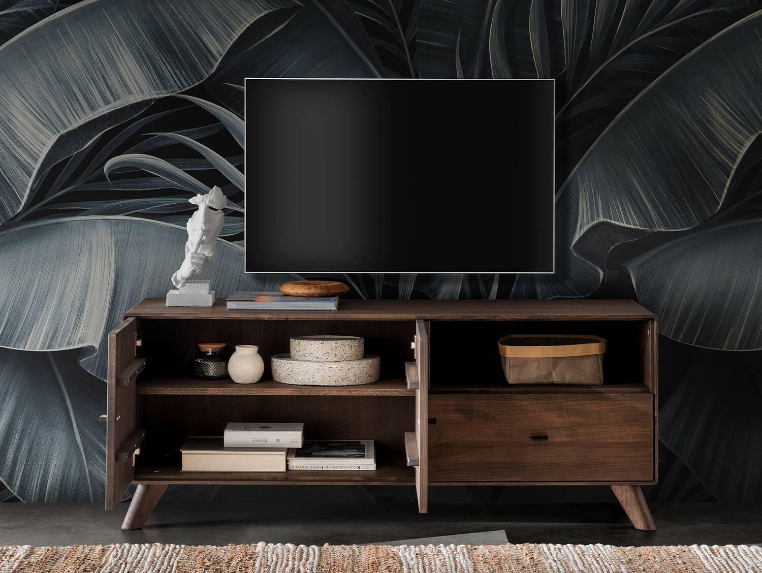 TV шкаф серия WZ 0624 бук масив цвят табак 141х57х40 см