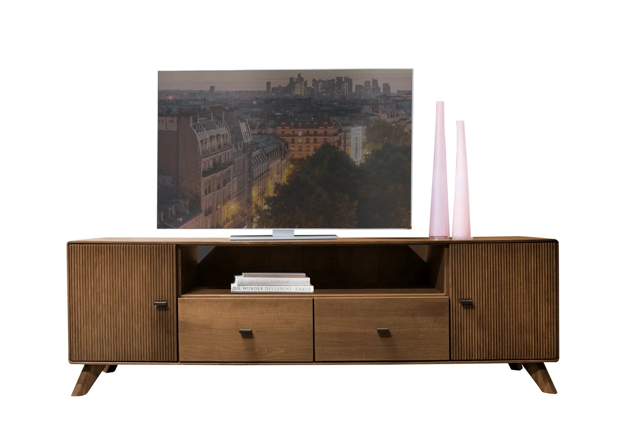 TV шкаф серия WZ 0624 бук масив цвят табак  180х57х40 см