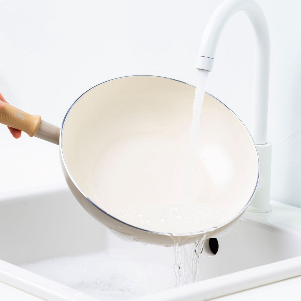 Тиган Wok GreenChef Nordics D 28 cm, керамично покритие с диамантени кристали, 3,7 L