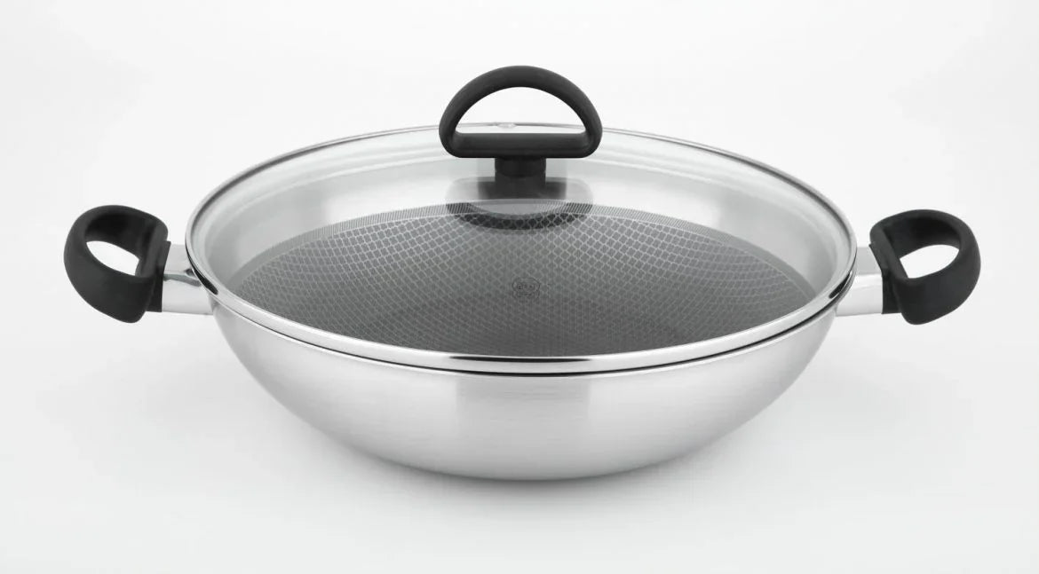 Уок тиган  със стъклен капак Premium   D 36 см Solingen