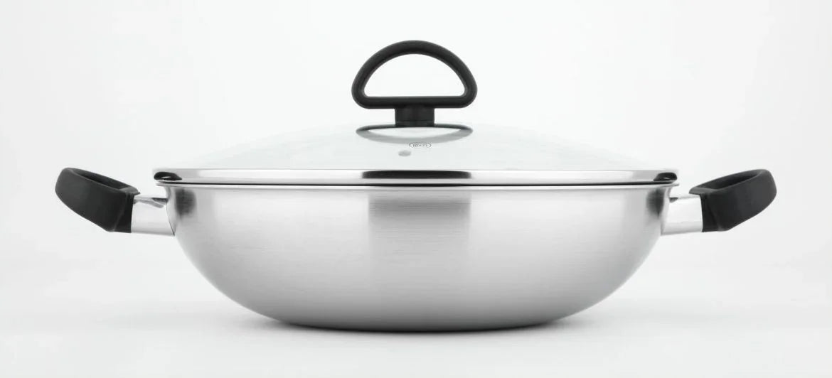 Уок тиган  със стъклен капак Premium   D 36 см Solingen